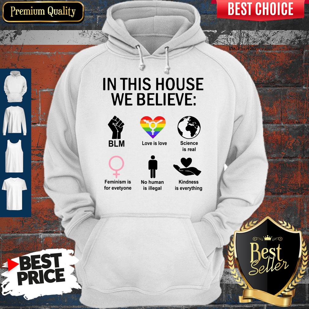 In This House We Believe BLM Love Is Love Science Is Real Hoodie In This House We Believe BLM Love Is Love Science Is Real Hoodie