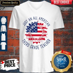 Just An All American Third Grade Teacher V-neck