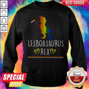 LGBT T-rex Dinosaur Lesboasaurus Rex Sweatshirt