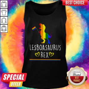 LGBT T-rex Dinosaur Lesboasaurus Rex Tank Top