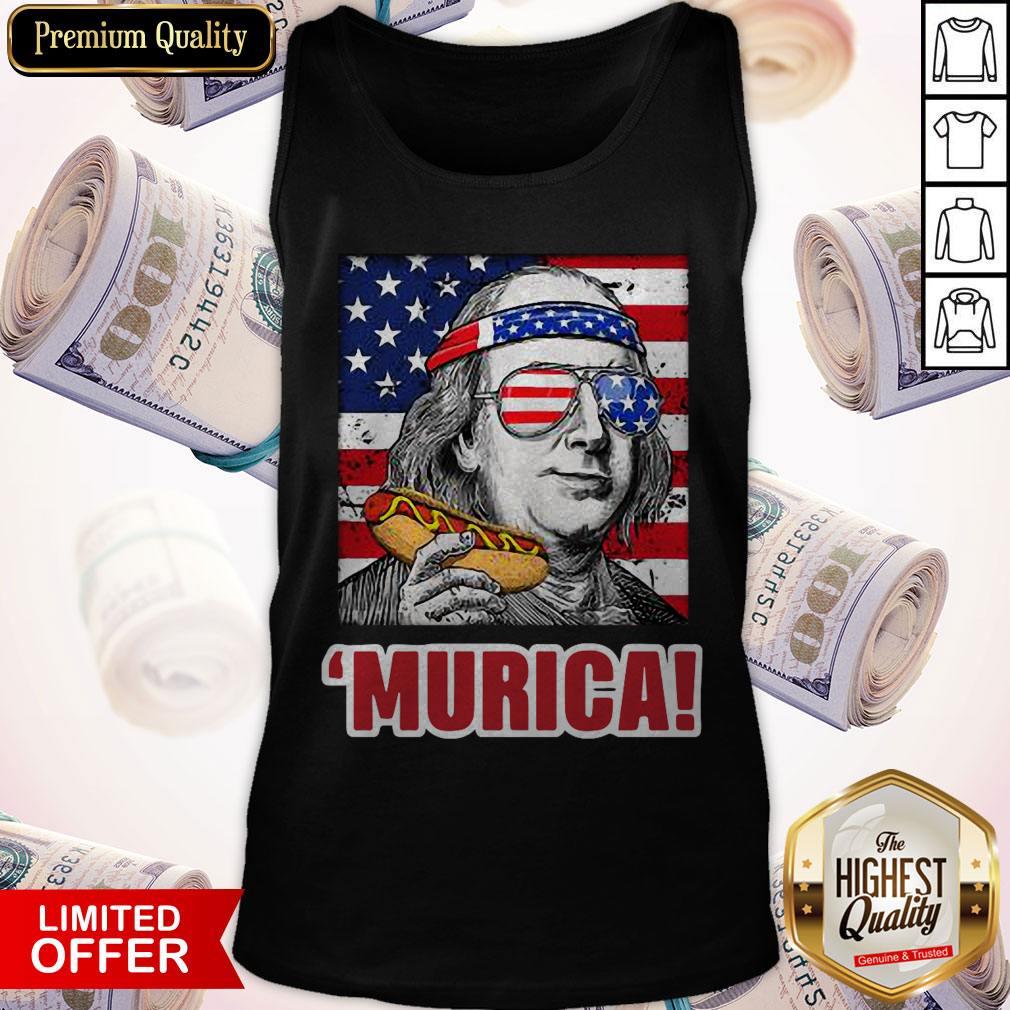 Murica Benjamin Franklin Hot Dog Tank Top Murica Benjamin Franklin Hot Dog Tank Top