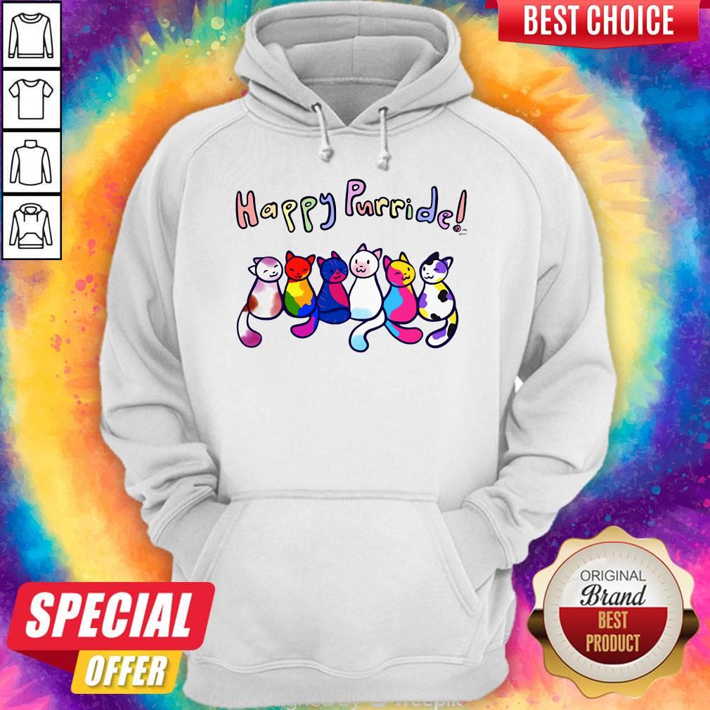 Premium Cats Happy Purride Hoodie Premium Cats Happy Purride Hoodie