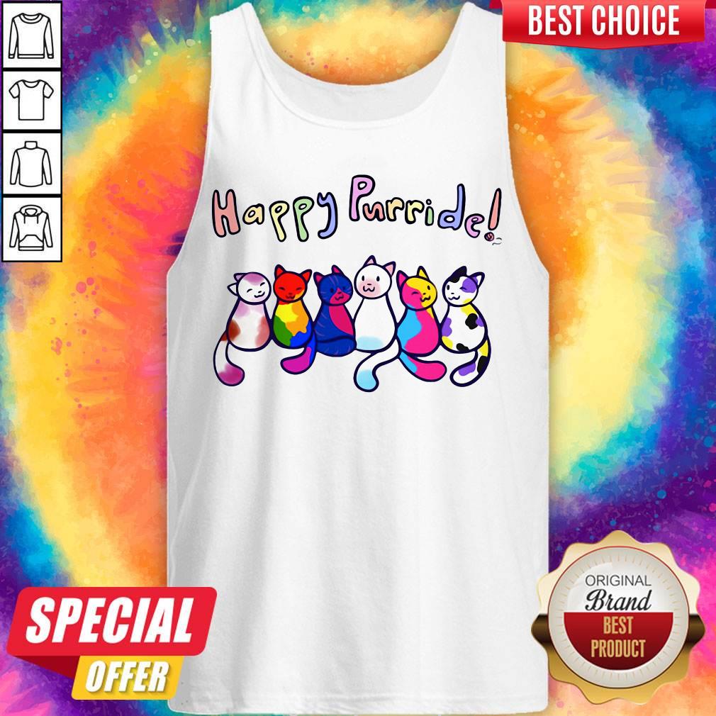 Premium Cats Happy Purride Tank Top Premium Cats Happy Purride Tank Top