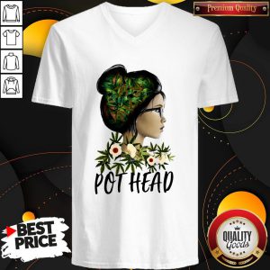 Premium Weed Girl Pot Head V-neck