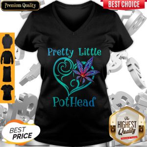 Pretty Little Pothead Heart Weed V-neck