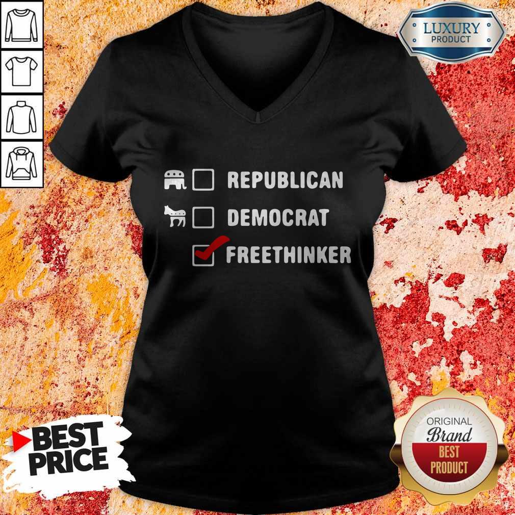 Republican Democrat Free Thinker V-neck Republican Democrat Free Thinker V-neck