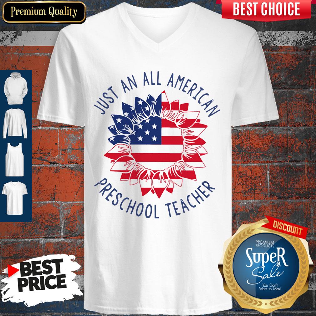 Top Just An All American Preschool Teacher V-neck Top Just An All American Preschool Teacher V-neck