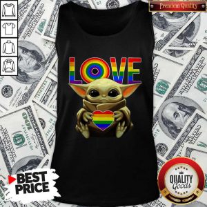 Top LGBT Love Baby Yoda Tank Top