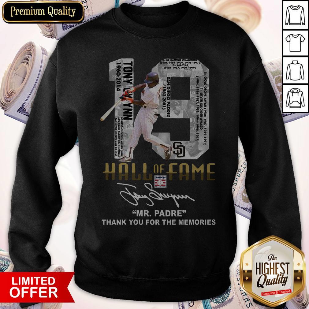 19 Hall Of Fame Mr Padre Thank You For The Memories Signature Sweatshirt 19 Hall Of Fame Mr Padre Thank You For The Memories Signature Sweatshirt