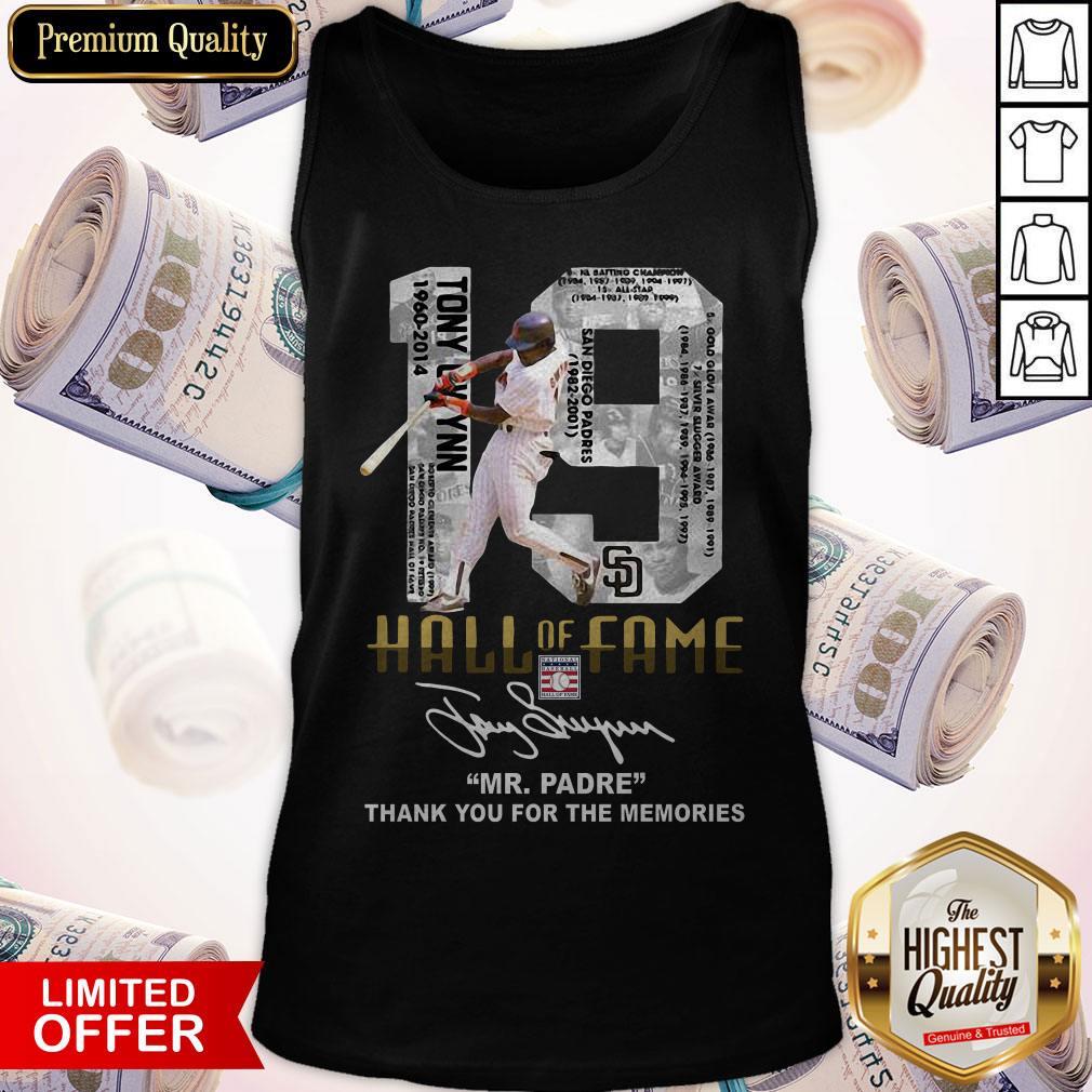 19 Hall Of Fame Mr Padre Thank You For The Memories Signature Tank Top 19 Hall Of Fame Mr Padre Thank You For The Memories Signature Tank Top