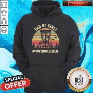 Attractive Dad Of Girls Outnumbered Vintage Hoodie