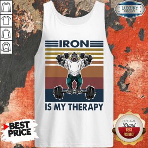 Awesome Gorilla Iron Is My Therapy Fitness Vintage Tank Top