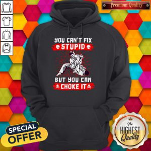 Awesome You Can’t Fix Stupid But You Can Choke It Hoodie