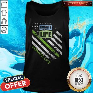 Funny Donate Life America Flag Tank Top