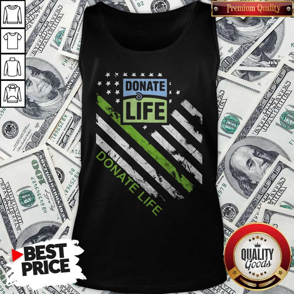 Funny Donate Life American Flag Tank Top Funny Donate Life American Flag Tank Top