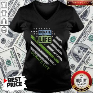 Funny Donate Life American Flag V-neck