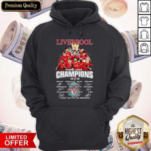 Liverpool F.C Premier League Champions 2020 Thank You For The Memories Signatures Hoodie