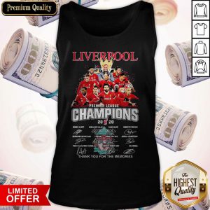 Liverpool F.C Premier League Champions 2020 Thank You For The Memories Signatures Tank Top