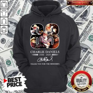 Nice Charlie Daniels 1936 2020 Thank You For The Memories Signaturer Hoodie