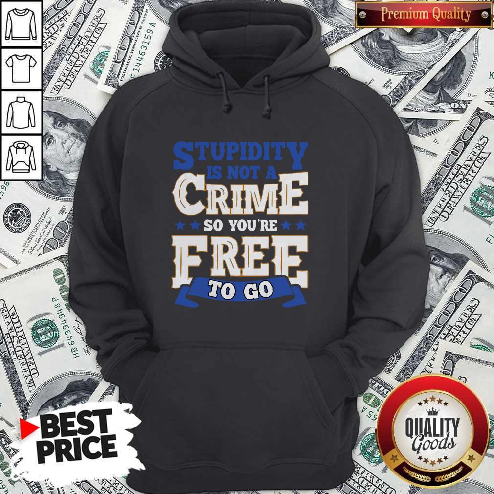 Nice Stupidity Is Not A Crime So You’re Free To Go Hoodie Nice Stupidity Is Not A Crime So You’re Free To Go Hoodie