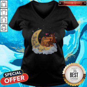 Premium Dachshund I Love You To The Moon And Back V-neck