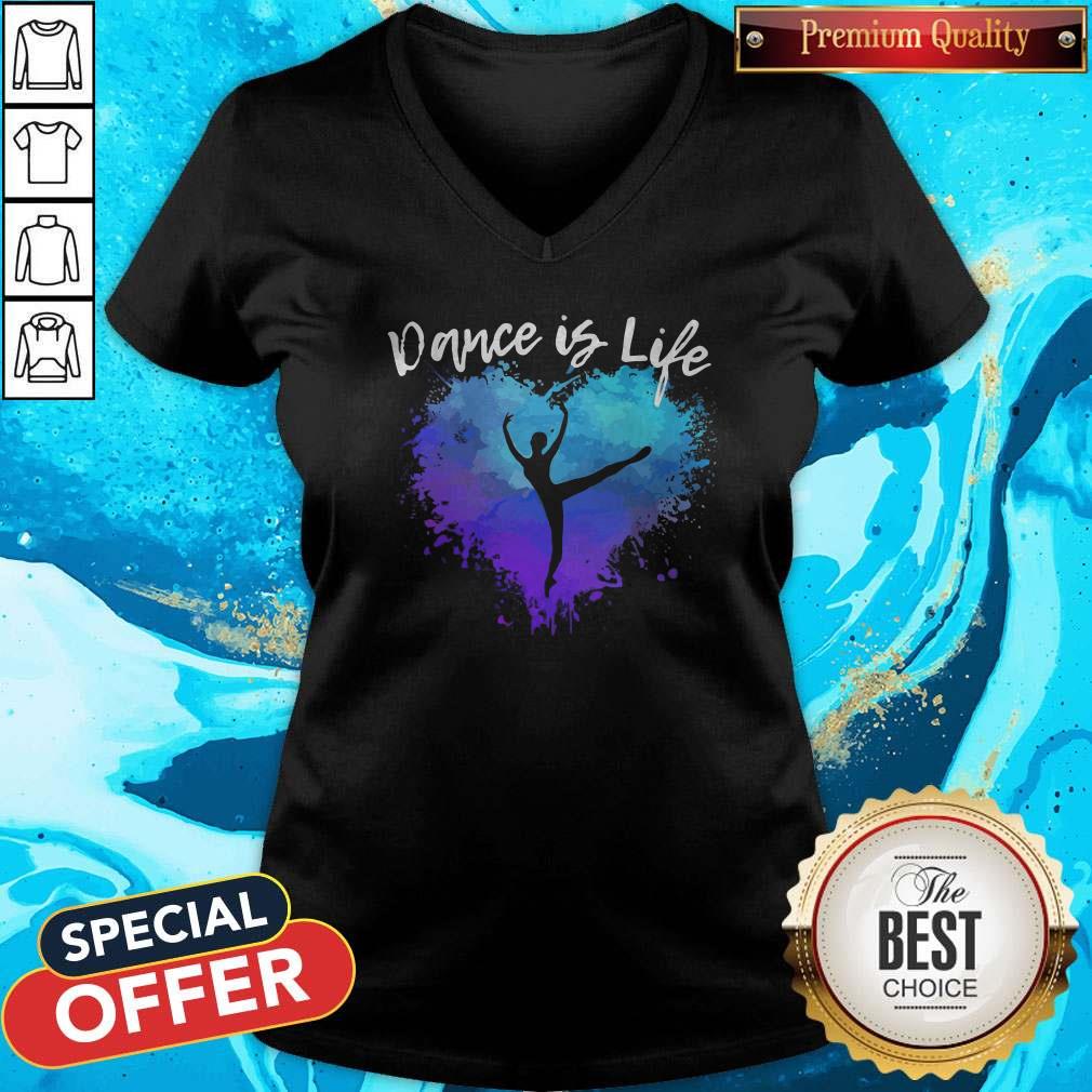 Top Dance Is Life Colorful V-neck Top Dance Is Life Colorful V-neck