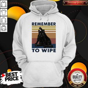 Attractive Black Cat Remember To Wipe Vintage Retro Hoodie