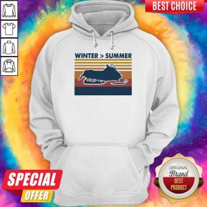 Excellent Snowmobile Winter Summer Vintage Retro Hoodie