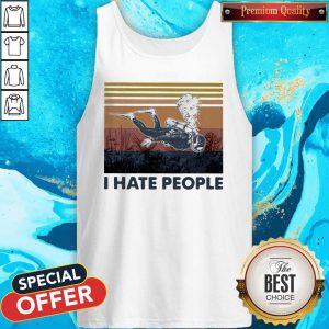 Great Scuba Drive I Hate People Vintage Retro Tank Top