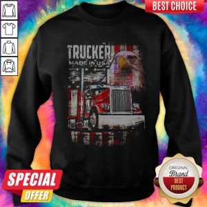 Great Trucker Made In Usa Eagle American Flag Sweatshirt