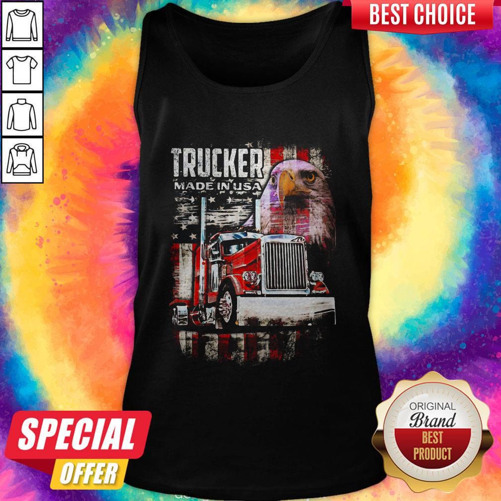 Great Trucker Made In Usa Eagle American Flag Tank Top