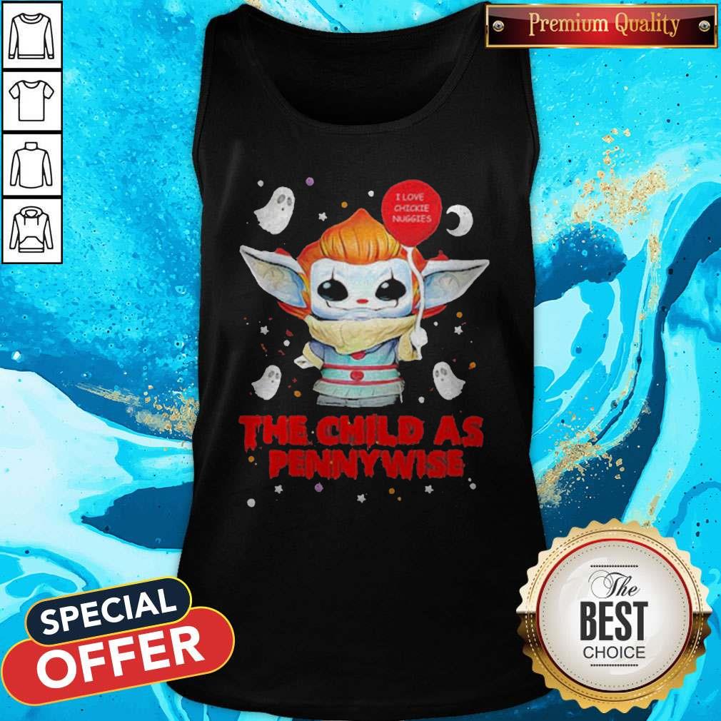Happy Baby Yoda Balloon The Child As Pennywise Halloween Tank Top