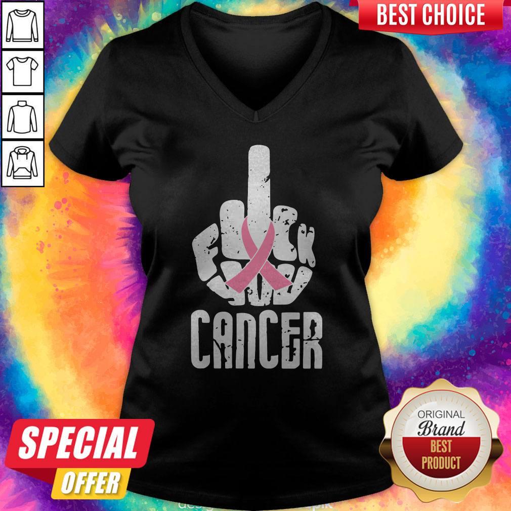 High Quality I Like Fuck You Breast Cancer V-neck