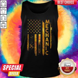 Lovely I Want Mechanic American Flag Tank Top