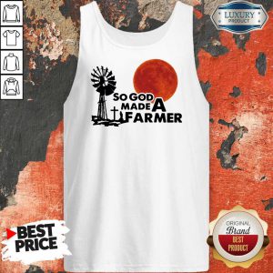 Premium So God Made A Farmer Sunset Tank Top