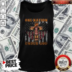 Pretty Lion King One Nation Under God American Flag Independence Day Tank Top
