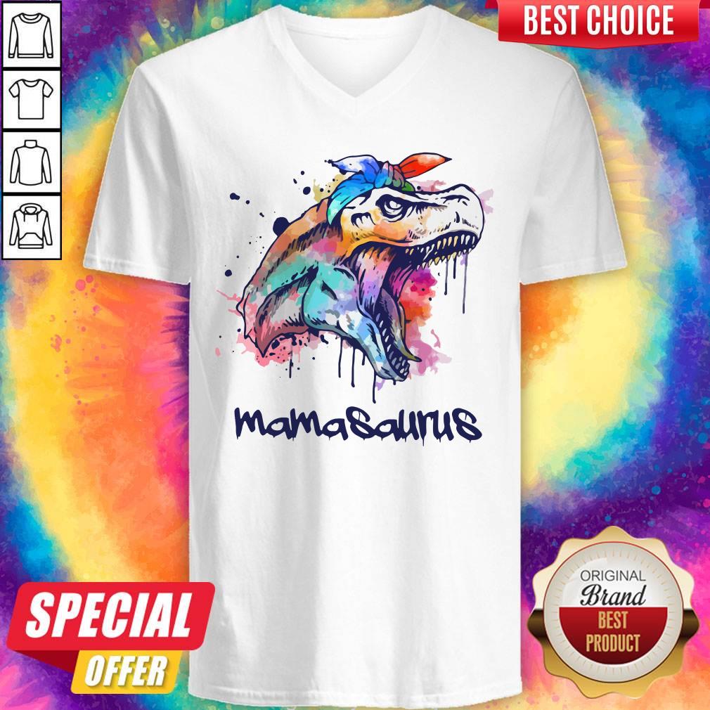 So Beautiful Dinosaurs T Rex Mamasaurus V-neck