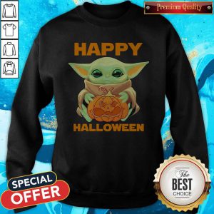 Super Nice Baby Yoda Hug Pumpkin Happy Halloween Sweatshirt