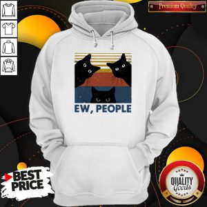 Super Nice Black Cat Ew People Vintage Retro Hoodie