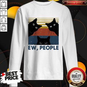 Super Nice Black Cat Ew People Vintage Retro Sweatshirt
