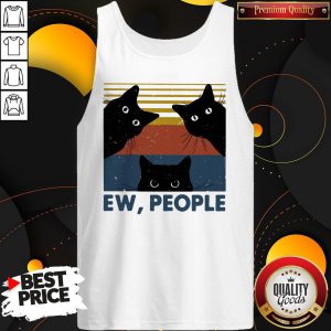 Super Nice Black Cat Ew People Vintage Retro Tank Top