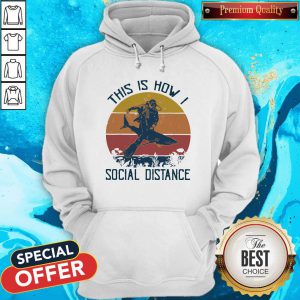 Super Nice Scuba Diving This Is How Social Distance Vintage Retro Hoodie