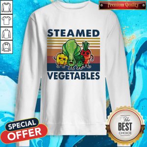 Wonderful Vegan Steamed Vegetables Vintage Retro Sweatshirt