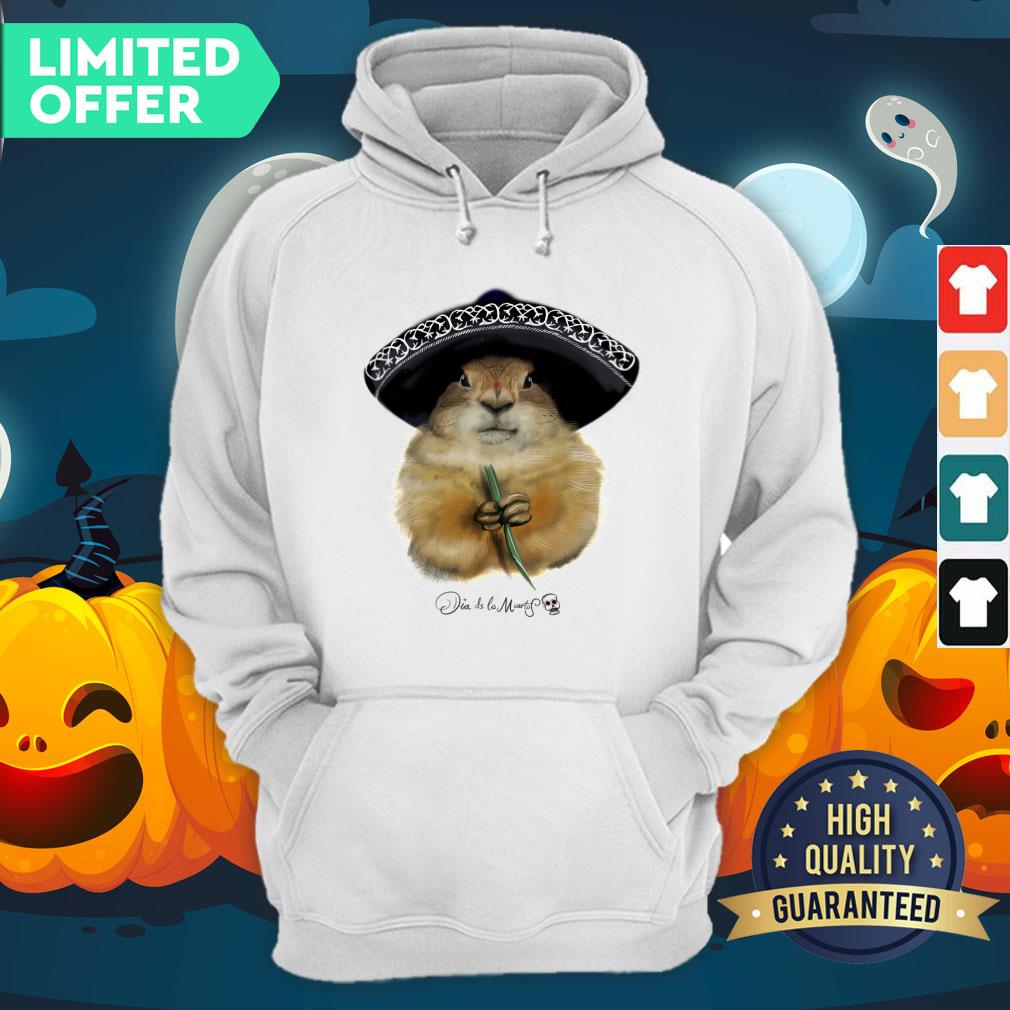 Day Of The Dead Dia De Los Muertos Sugar Skull Prairie Dog Hoodie