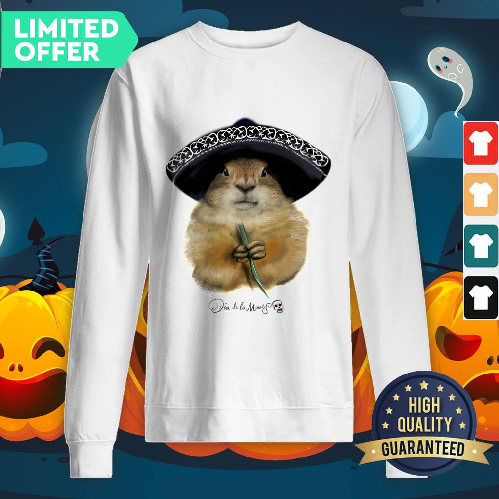 Day Of The Dead Dia De Los Muertos Sugar Skull Prairie Dog SweatShirt