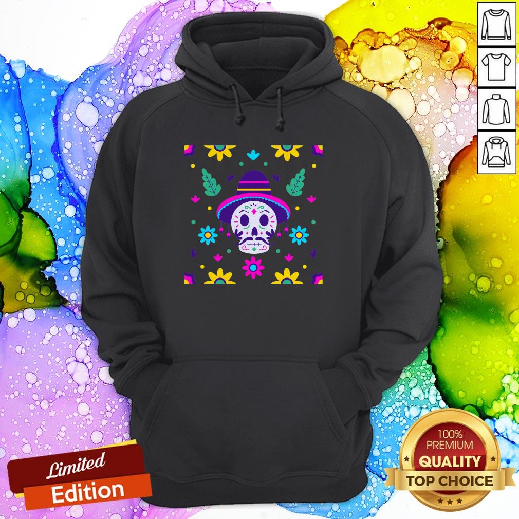 Floral Skull Dia De Los Muertos Day Of The Dead Hoodie