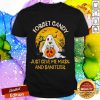 Forget Candy Just Give Me Mask And Sanitizer Dog Boo Ghost Trick Or Treat Halloween Shirt