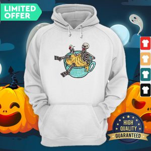 Funny Skeleton Drinking Coffee Dia De Los Muertos Day Dead Halloween Hoodie