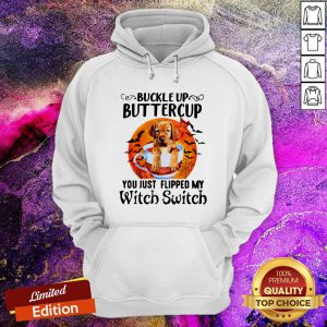 Golden Buckle Up Buttercup You Just Flipped My Witch Switch Halloween Hoodie