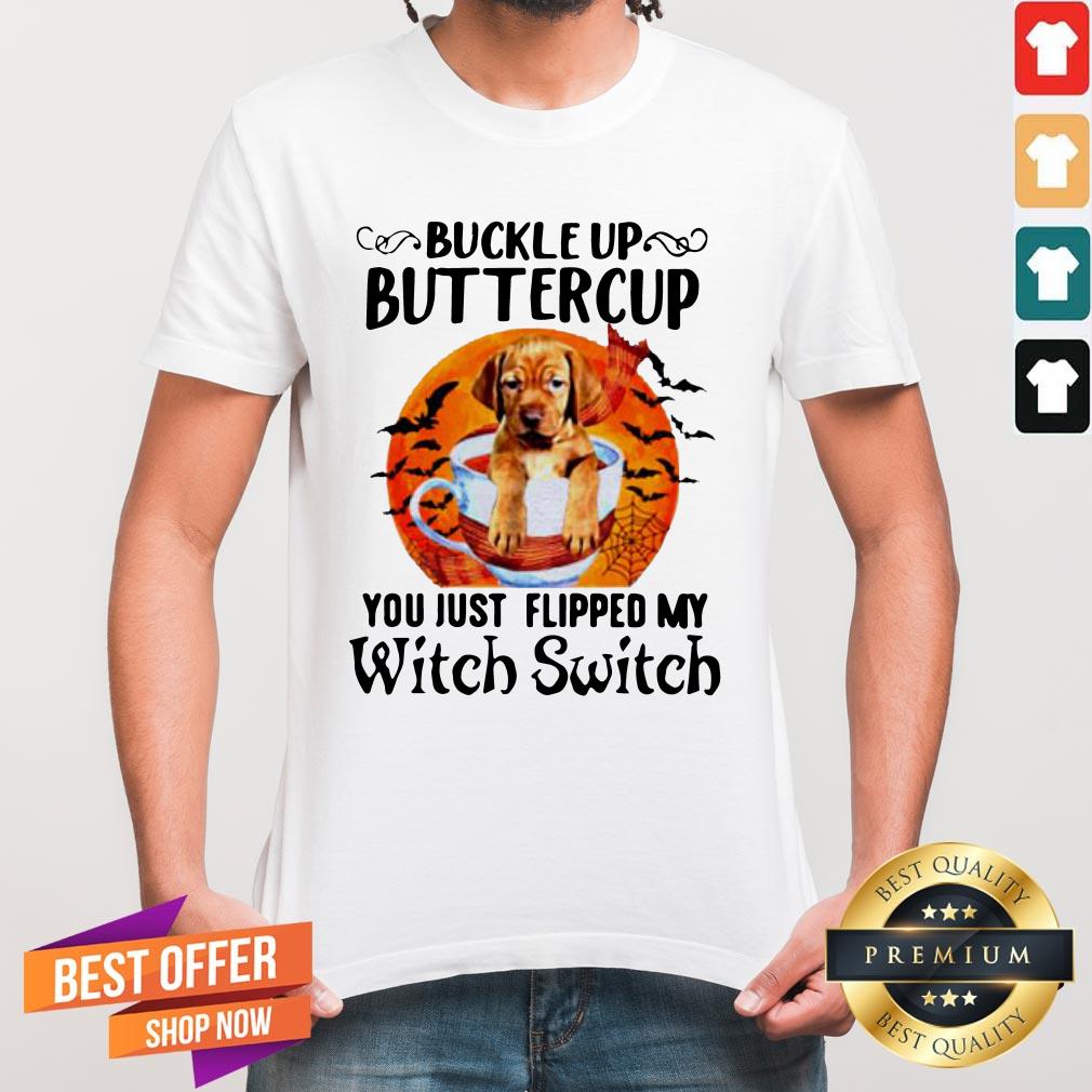 Golden Buckle Up Buttercup You Just Flipped My Witch Switch Halloween Shirt